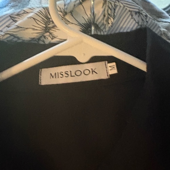 MISSLOOK Elegant Black Blouse - Picture 2 of 3